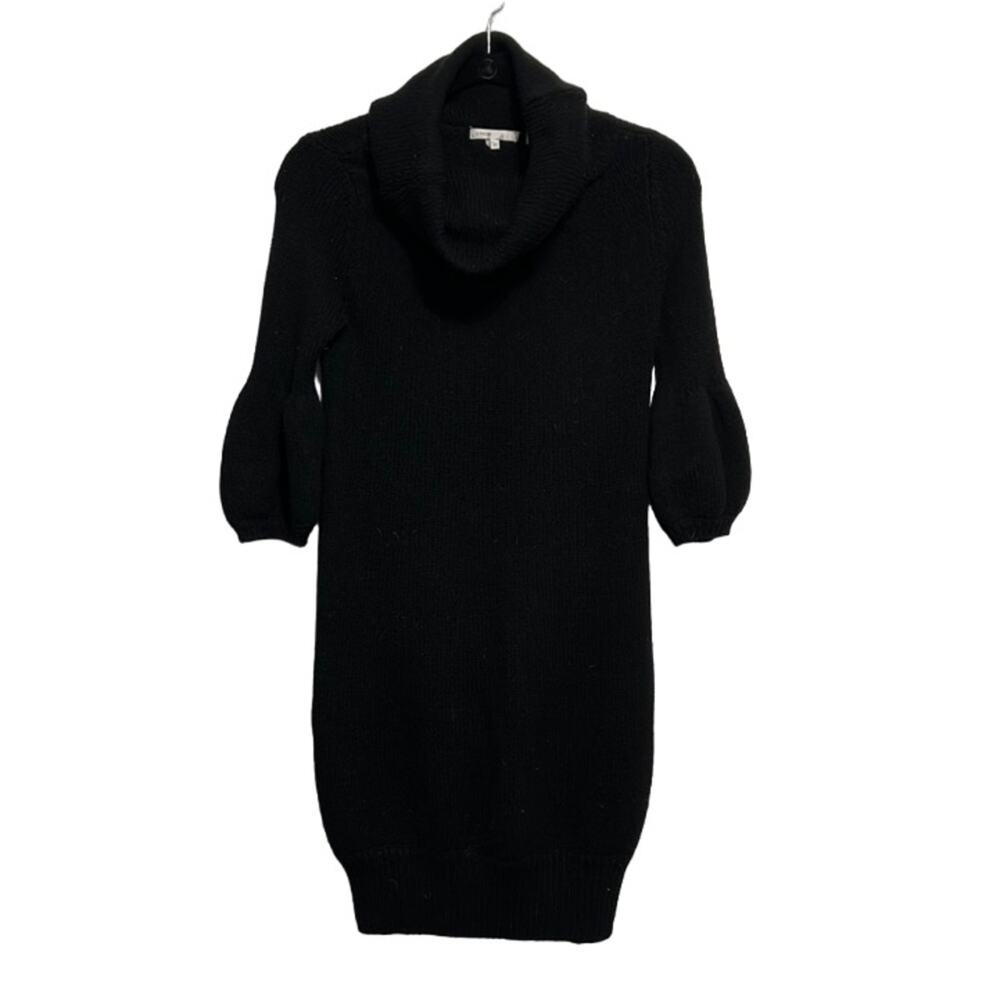 Vince Black Cowl neck Long Sleeve Sweater dress women's size xs